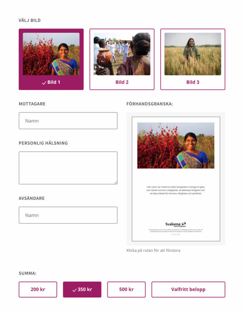 Website for Svalorna Indien Bangladesh 4